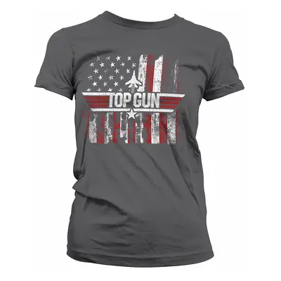 Top Gun tričko, America Girly Grey, dámské