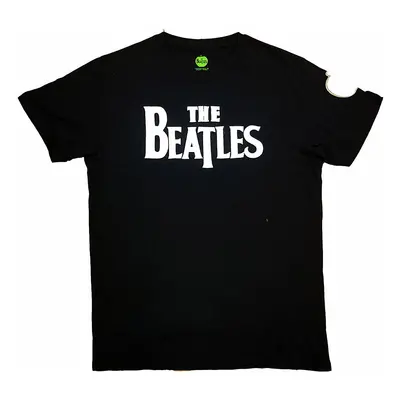 The Beatles tričko, Drop T Logo Applique Black, pánské