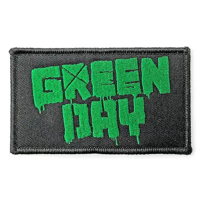 Green Day tkaná nažehlovačka PES 99x57 mm, GD Logo