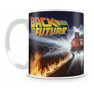 Back to The Future keramický hrnek 250 ml, Delorean Fire Tracks