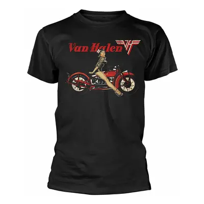 Van Halen tričko, Pin Up Motorcycle Black, pánské