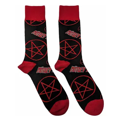 Motley Crue ponožky, Logos & Pentagrams Black, unisex