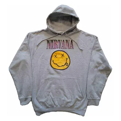 Nirvana mikina, Xerox Happy Face Pink Grey, pánská