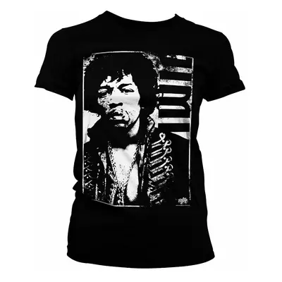 Jimi Hendrix tričko, Distressed Black, dámské