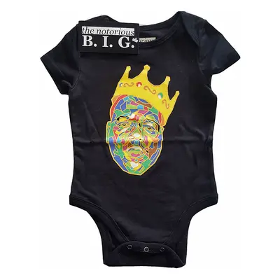 Notorious B.I.G. kojenecké body tričko, Crown Black, dětské