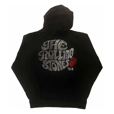 Rolling Stones mikina, Swirl Logo &#039;82 Eco Black, pánská