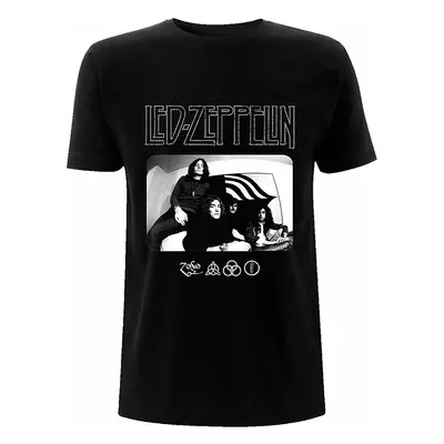 Led Zeppelin tričko, Icon Logo Photo Black, pánské