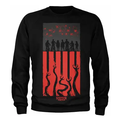 Stranger Things mikina, Flag Sweatshirt Black, pánská