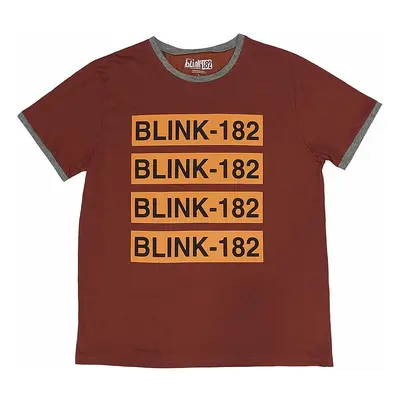 Blink 182 tričko, Logo Repeat Ringer Red, pánské