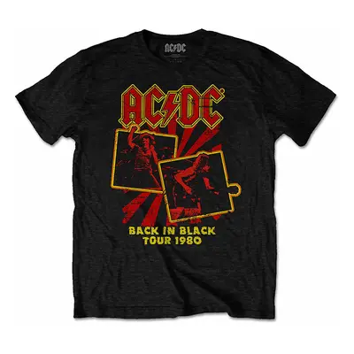 AC/DC tričko, Back in Black Tour 1980 Black, pánské