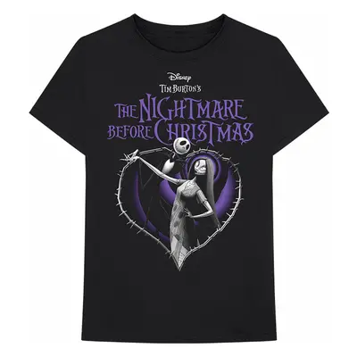 The Nightmare Before Christmas tričko, Purple Heart Black, pánské