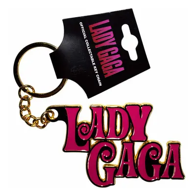 Lady Gaga kovová klíčenka 77.5 mm, Swirly Logo