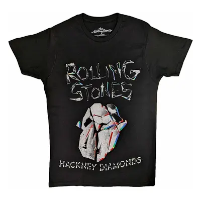 Rolling Stones tričko, Hackney Diamonds Faded Logo Black, pánské