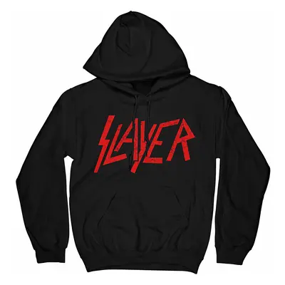 Slayer mikina, Distressed Logo Black, pánská