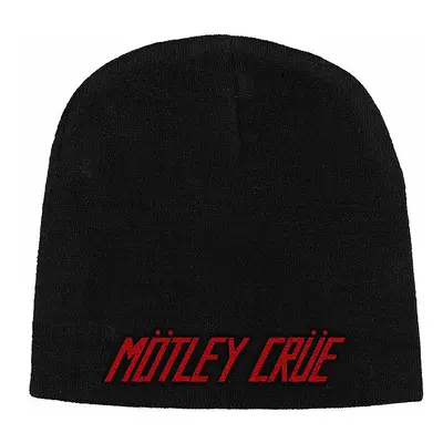 Motley Crue zimní kulich, Red Logo on Black, unisex