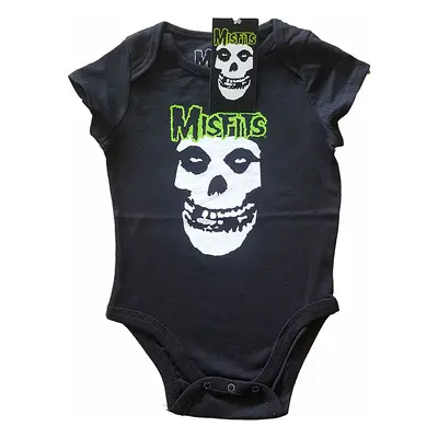 Misfits kojenecké body tričko, Skull & Logo Black, dětské