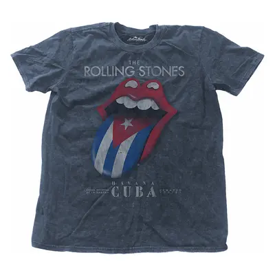 Rolling Stones tričko, Havana Cuba Snow Wash Denim, pánské