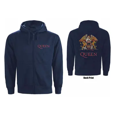 Queen mikina, Classic Crest Navy Zipped, pánská