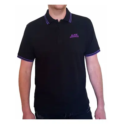 Black Sabbath tričko, Wavy Logo Polo Black, pánské