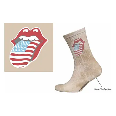 Rolling Stones ponožky, US Tongue Tie-Dye Natural, unisex