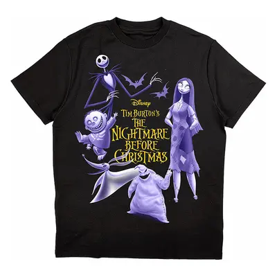 The Nightmare Before Christmas tričko, Purple Characters Black, pánské