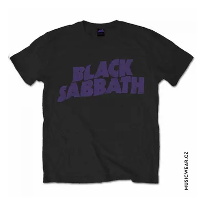 Black Sabbath tričko, Wavy Logo Vintage, pánské