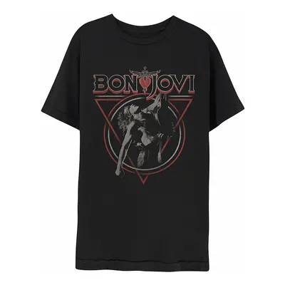 Bon Jovi tričko, Triangle Overlap Black, pánské