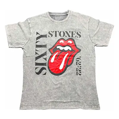 Rolling Stones tričko, Sixty Vertical Dye Wash Grey, pánské