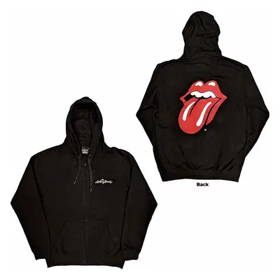 Rolling Stones mikina, Classic Tongue Zipped BP Black, pánská