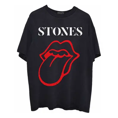 Rolling Stones tričko, Sixty Classic Vintage Tongue Black, pánské