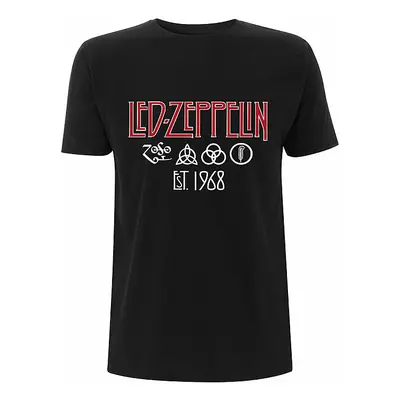 Led Zeppelin tričko, Symbols Est. 68 Black, pánské