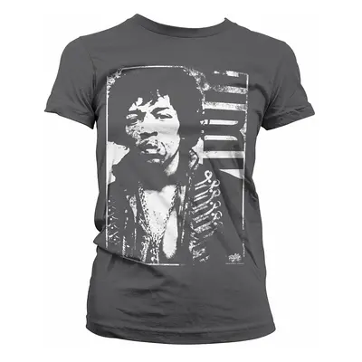 Jimi Hendrix tričko, Distressed Dark Grey, dámské