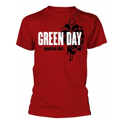 Green Day tričko, American Idiot Heart Grenade BP Red, pánské