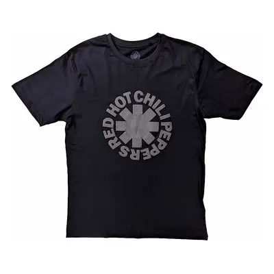 Red Hot Chili Peppers tričko, Classic Asterisk Logo Hi-Build Black, pánské