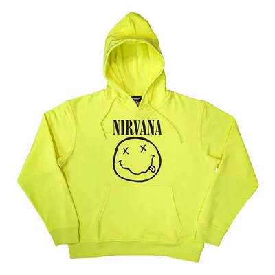 Nirvana mikina, Inverse Happy Face Neon Yellow, pánská