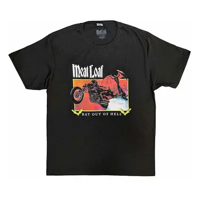 Meat Loaf tričko, Bat Out Of Hell Rectangle Charcoal Grey, pánské