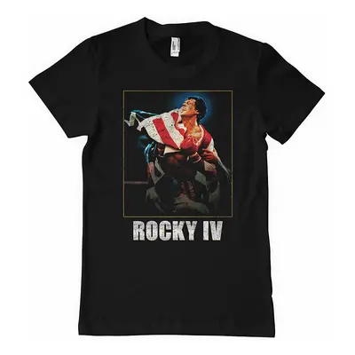 Rocky tričko, Rocky IV Washed Cover Black, pánské