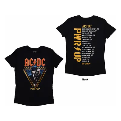 AC/DC tričko, Angus Triangle PRW-UP EU Tour &#039;24 BP Black, dámské