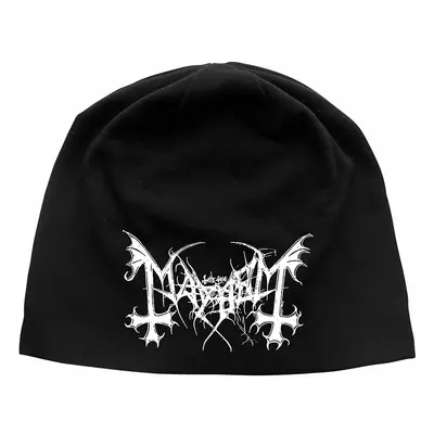 Mayhem zimní bavlněný kulich, Logo Black, unisex