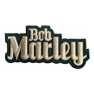 Bob Marley tkaná nášivka/nažehlovačka PES 90 x 40 mm, Text Logo