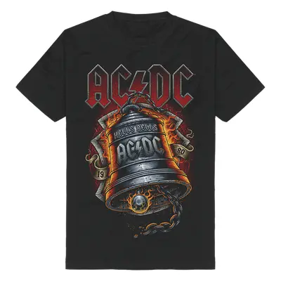 AC/DC tričko, Hells Bells Flames Black, pánské