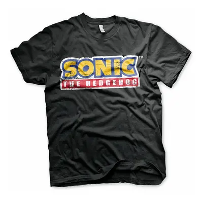 Sonic The Hedgehog tričko, Cracked Logo Black, pánské