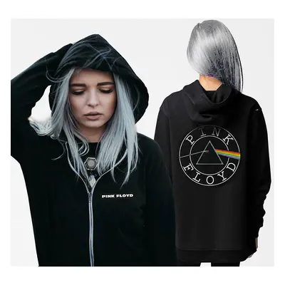 Pink Floyd mikina, Circle Logo BackPrint Zip, dámská