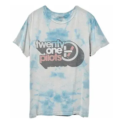 Twenty One Pilots tričko, Vintage Block Holiday Dip Dye White, pánské