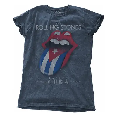 Rolling Stones tričko, Havana Cuba Snow Wash Denim, dámské