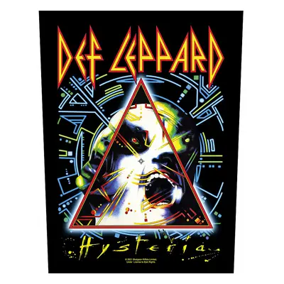 Def Leppard nášivka na záda 30x27x36 cm, Hysteria