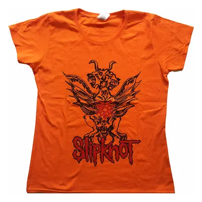 Slipknot tričko, Winged Devil Girly BP Orange, dámské