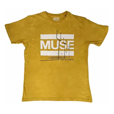 Muse tričko, Origin of Symmetry Dip Dye Yellow, pánské