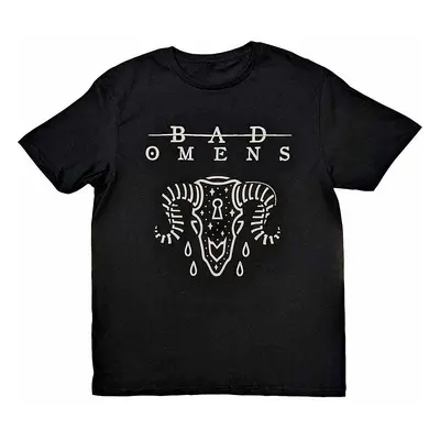 Bad Omens tričko, Ram Skull Black, pánské