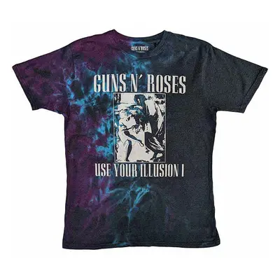 Guns N Roses tričko, Use Your Illusion Monochrome Dye Wash Blue, pánské